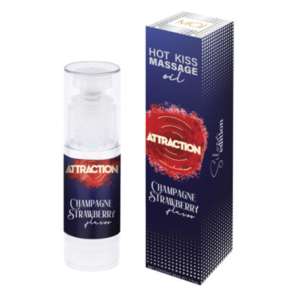 Attraction aceite de masaje fresas con champagne 50 ml