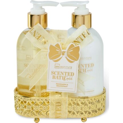 Set bandeja cosmética scented gold 2 piezas