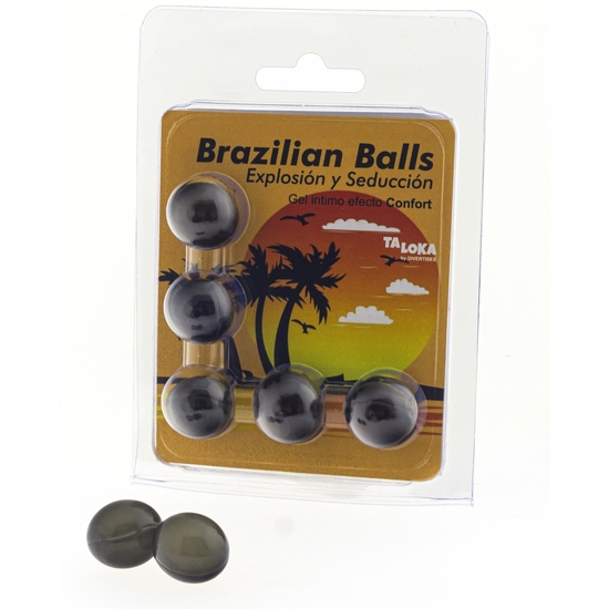 5 Brazilian Balls Explosion De Aromas Gel Excitante Efecto Confort