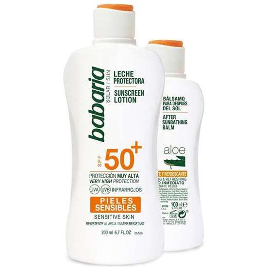 Leche Protectora Solar Pieles Sensibles F-50 +  After Sun. 300 Ml